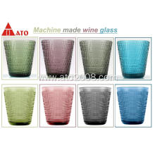 Machine made mulitcolor glass tumbler